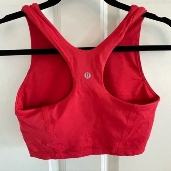 LULULEMON Fast As Light True Red Sports Bra Top Size 6 - Picture 5 of 5